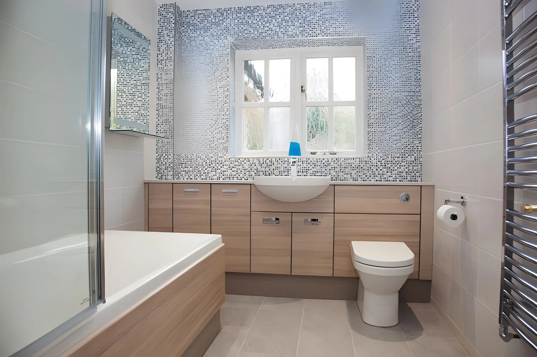 A family bathroom designed and fitted by Aspire in Rowtown