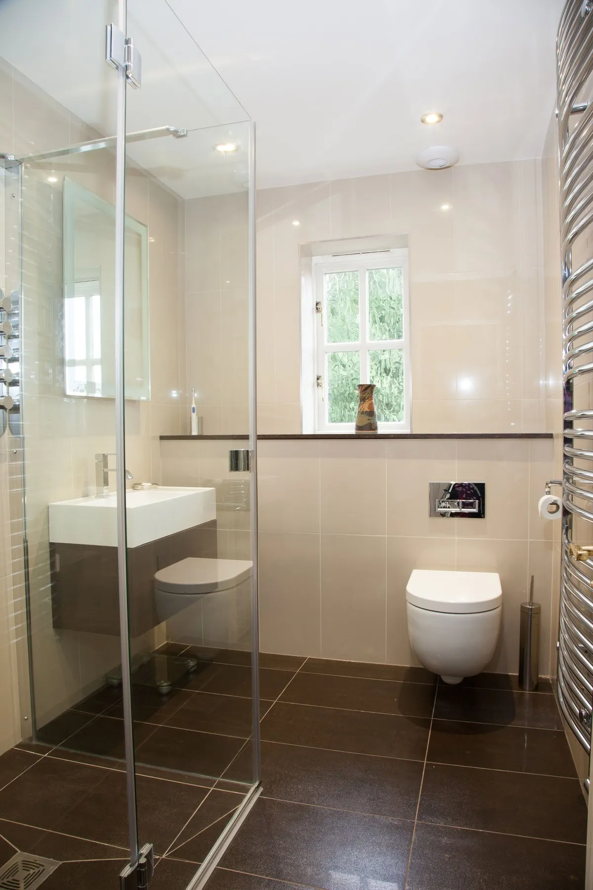A shower room designed and installed by Aspire Bathrooms