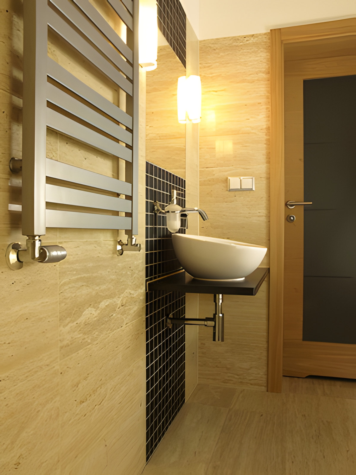 Luxury bathroom with vessel sink
